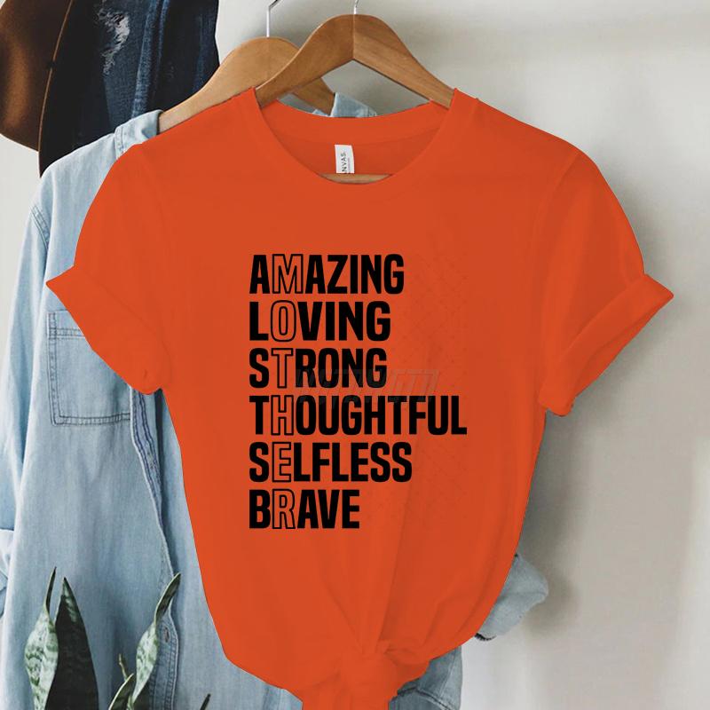 Mother Inspirational Quote Graphic T Shirts Gift for Mom Short Sleeve Tee Mom Life Tee Shirt Letter Print Mother’s Day T-shirts