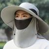 Windproof Neck Flap Bucket Hat Cooling Fan Hat for 3.7 V 500 mAh Lithium Battery Outdoor