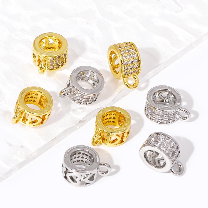 18K Gold Plated Pendants Charm Beads Bails For Jewelry,Pendant Connectors Bail For Bracelets Making DIY Accessories Findings