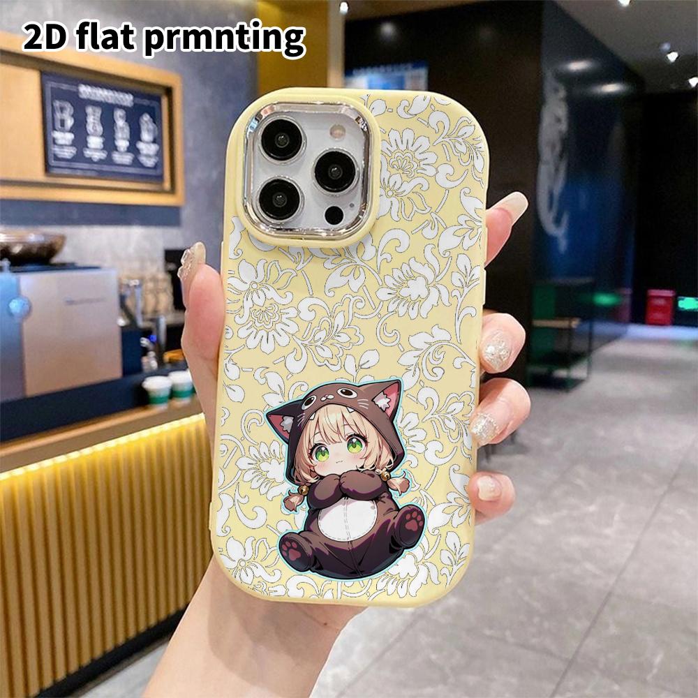 Phone Case: 2D Flat Design Suitable for iPhone 18 17 16 15 14 13 Pro Protective Case, Couple Style, Hooded Girl, Christmas and Halloween Gift