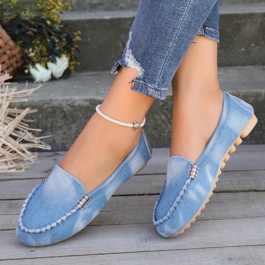 Fashion Spring Autumn Loafers Wear-resisting Women's Casual Single Shoes Fashion Non-slip Soft Flat Shoes Loafer Sports Zapatos De Mujer