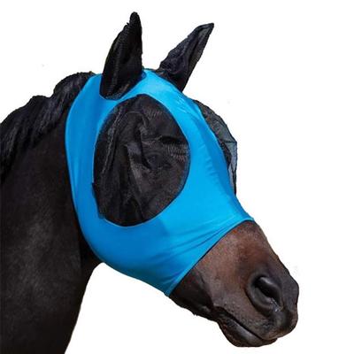 Protector Facial para Mosca de Caballo con Orejas Ajustable Media Cara Cobertura Protección UV Malla Fina Transpirable Protector Facial para Mosca Equina