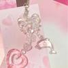 Heart Bowknot Dolphin Pendant Phone Charm Hangings Rope Sweet Phone Chain Strap Bag Decoration Keychain Accessory