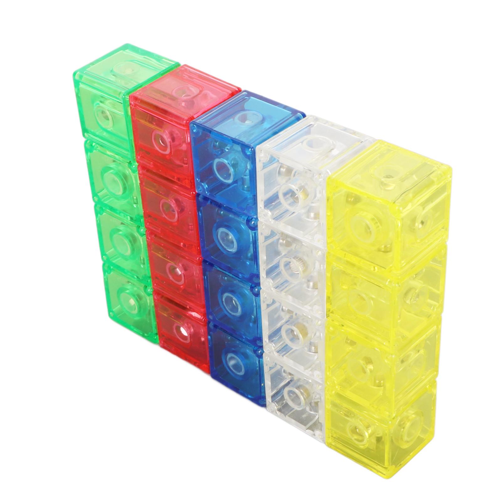 

20шт магнитные 3D кубики головоломки красочные прозрачные магнитные 3D кубики головоломки интеллект