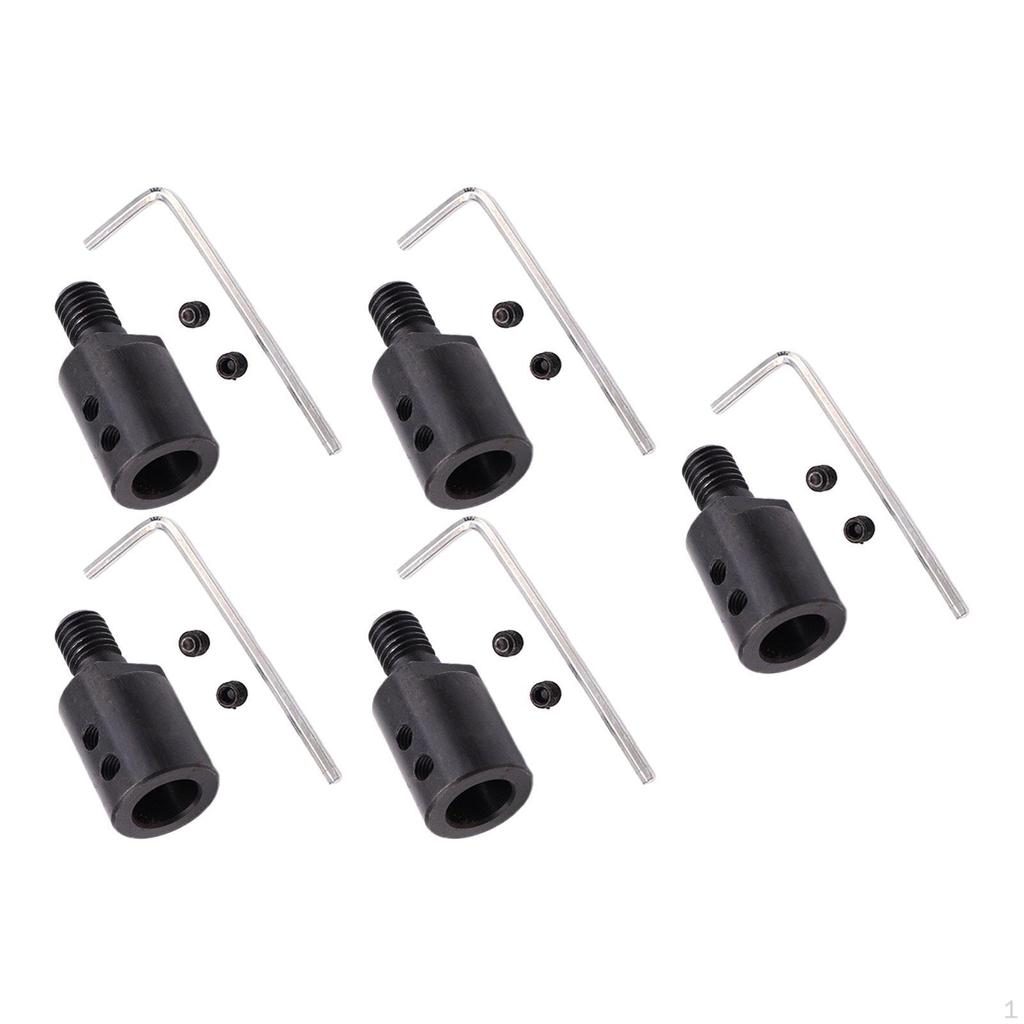 5 Set Angle Grinder Motor Shaft Connector M10 Thread Converter Alloy Steel for Saw Blade with L