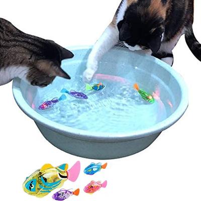 Giocattoli per gatti, giocattoli interattivi per pesci elettrici, giocattoli per gattini d'acqua, per gatti da interni, con giocattoli per animali domestici a luce LED