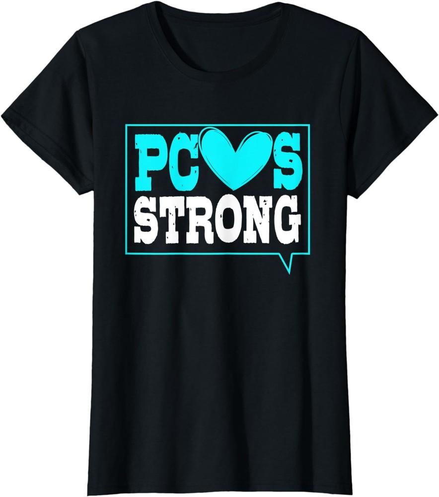 Месяц осведомленности о СПКЯ Подарок «Сильное сердце при СПКЯ Женская футболка с круглым вырезом Унисекс футболка S