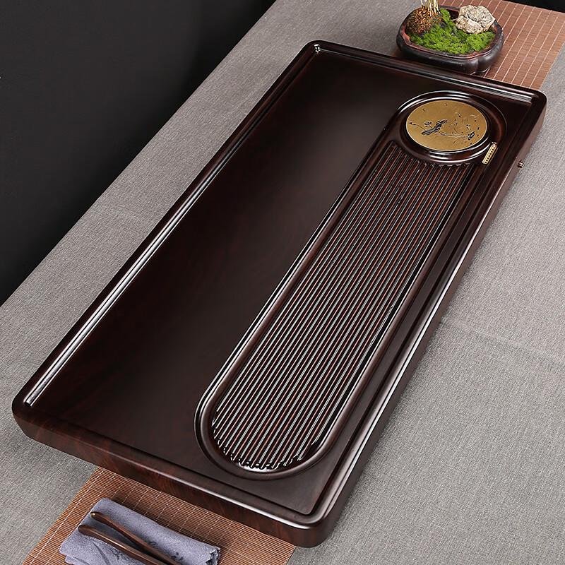 Jun Shiqi Solid Ebony Wood Tea Tray