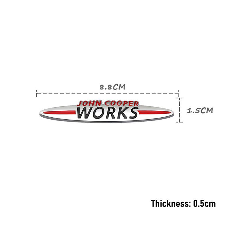 

JCW Metal Badge Car Trunk Label Stickers Decorative Accessories For MINI One Cooper JCW Countryman Clubman Cabrio Paceman Coupe