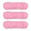 3 Skeins Chenille Yarn Soft Blanket Yarn Polyester Velvet Fancy Fluffy Yarn Knitting for Crochet Weaving Scarf, White