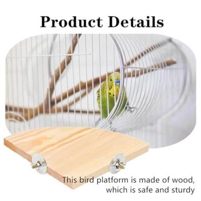 Wooden Material Bird Perch Platform Assorted Sizes Flat Perches Parrot Perch Corner Fan Shape Cage Accessories Aviary