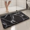 Einfache und stilvolle Badematte Heimdekoration Badezimmerteppich Verdicktes Flockmaterial Wasserabsorbierend und rutschfest Bodenmatte