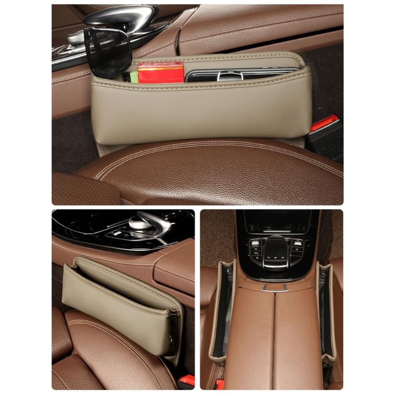 Universal Car Seat Gaps Organizer Not Slip Multiple Layer Storage Box Simple Installation for Phones Key Cards & Beverag