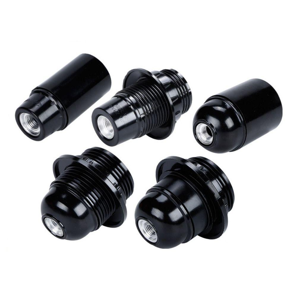 

Black CE Aluminum Cap Screw Plastic LED Light Head Socket Self-locking Bakelite Lamp Holder Home Style D