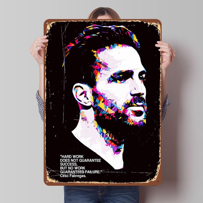 

FABREGAS QUOTE Metal Poster Customized Wall Art Retro Vintage Tinplate Signs for Man Cave Coffee Bar Accessories Bathroom Decor 7.9x11.8In(20x30cm)