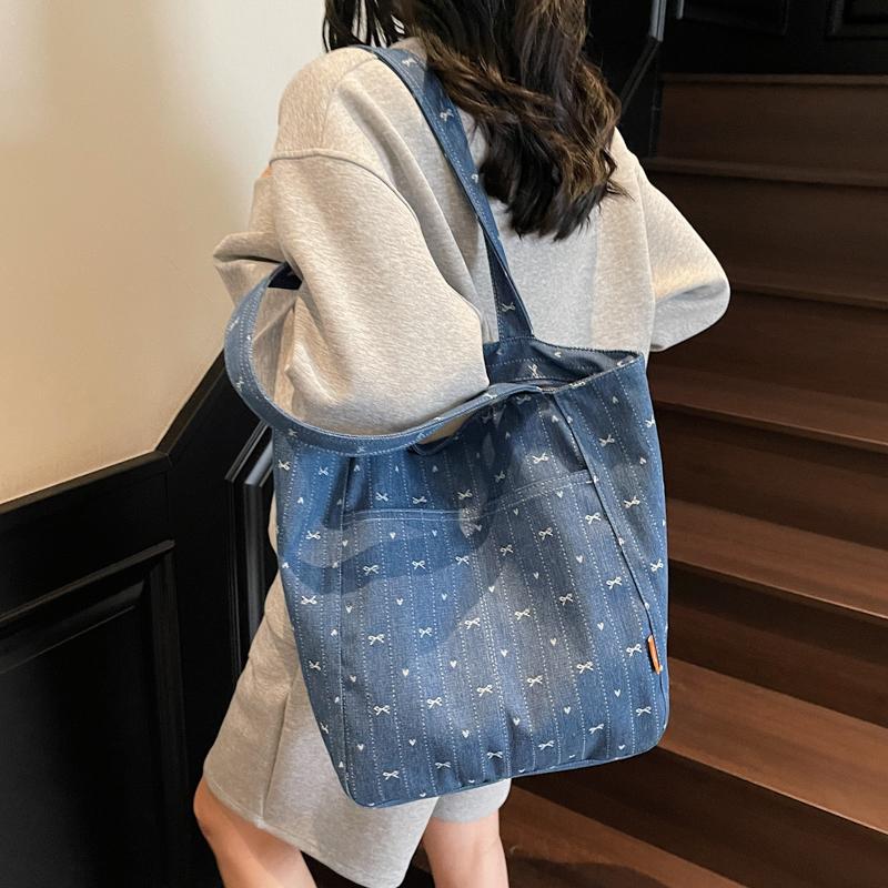Denim Tote Bag Women Shoulder Crossbody Bag