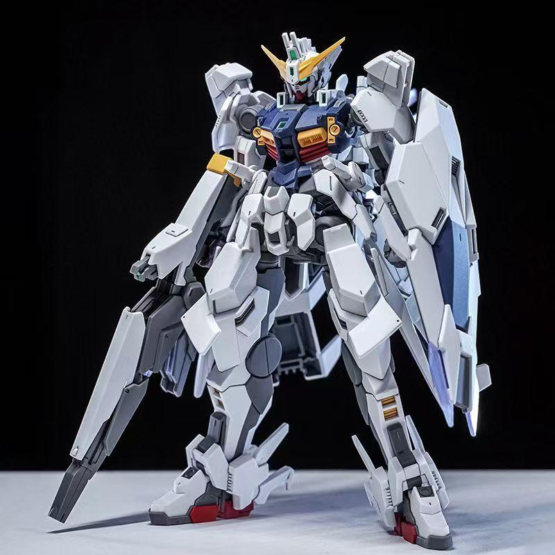 Qianye Model 1/144 HG EES-001 Aster Purple Assembly Model Kit Anime Warrior Robot Plastic Model Toy Collectible Desktop Gift