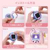 BUBBLELOGUS [For Tamagotchi Uni] Cute Silicone Protective Case with Charging Port, Wrist Strap & Stickers (Pink)