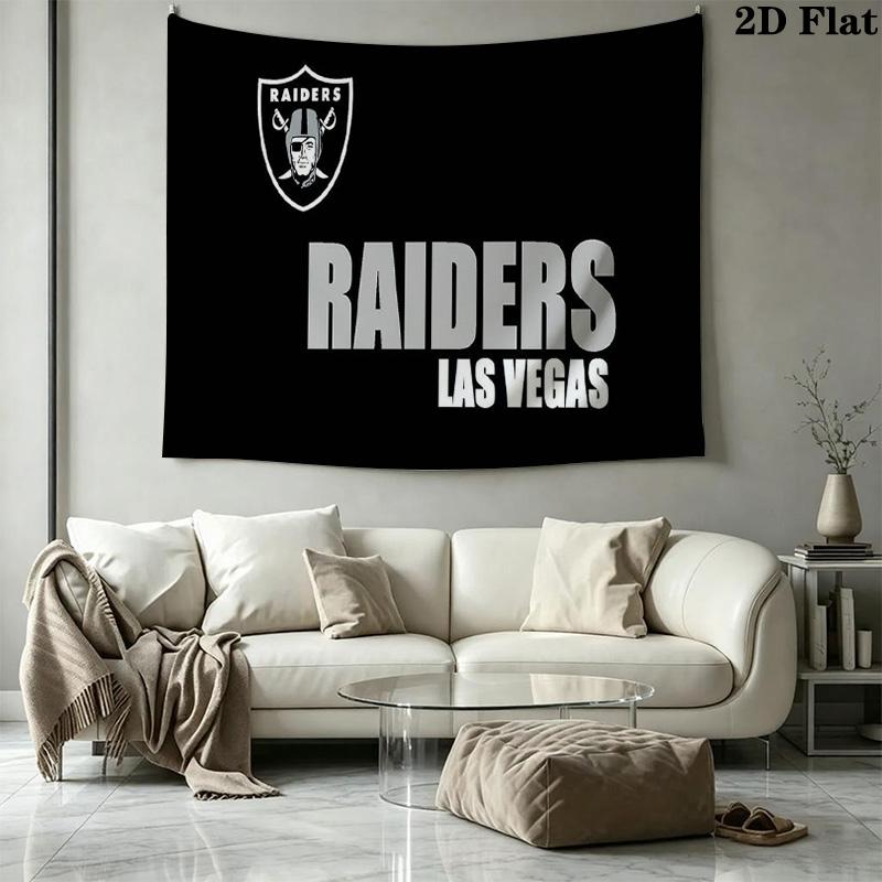 Las Vegas Raiders Wall Tapestry Aesthetic Wall Hanging Printed Fabric Blanket Decorative Tapestries for Bedroom Living Room Home Decor