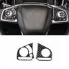 For Honda CR-V 2017- Carbon Fiber Interior Steering Wheel Button Cover Trim