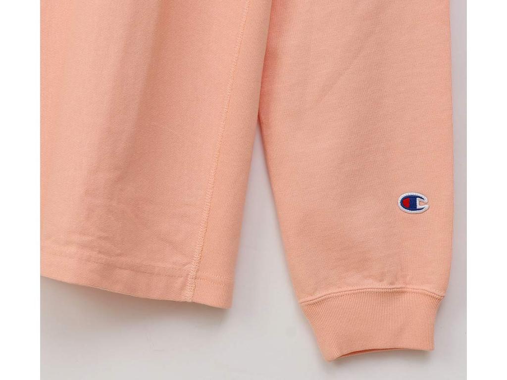 Reverse Weave Long Sleeve Salmon Pink Japan L To Japanese Size [Champion] T-Shirt C3-P407 Men's (equivalent L)