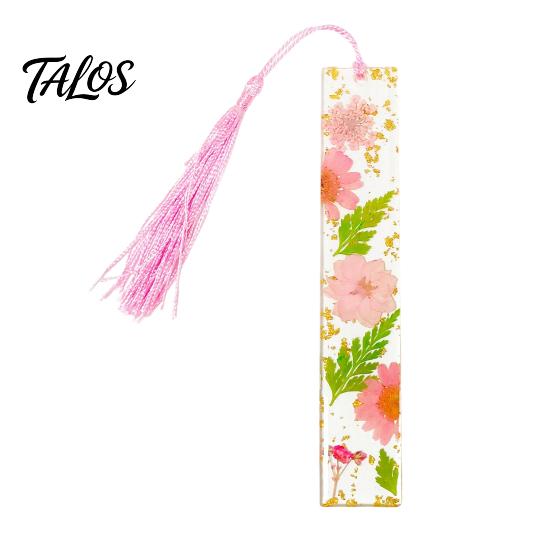 Aesthetic Page Holders Dried Flower Resin Bookmarks with Tassels, Double-Sided Magnetic Birthday Gift for Readers Book Lovers Friends, Pretty