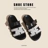 Second uncle slippers women's summer wear 2025 new Velcro platform fashionable sandals Internet celebrity beach cool slippers women