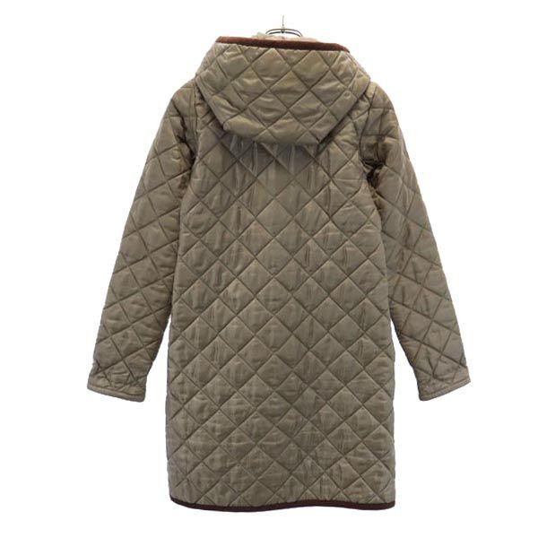 LAVENHAM Quilted coat 6 Brown hood Women Used