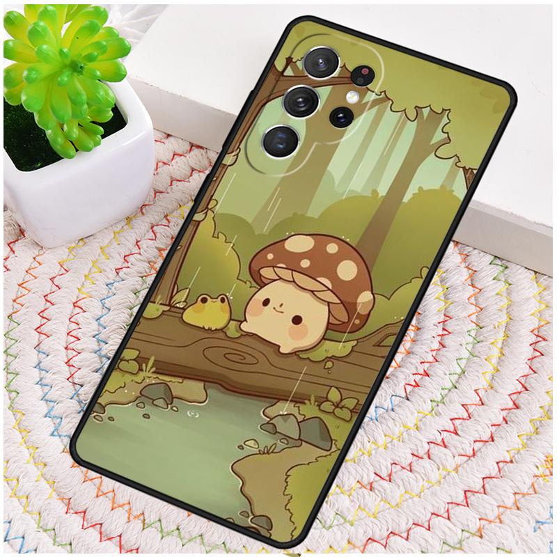 Frog Mushroom Cottagecore Phone Case for Samsung Galaxy Note 10 Pro S26 Ultra S23 S24 FE S25 S21 S22 PLUS Shockproof Cove