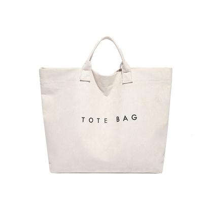 Large Capacity Bag Women's New Casual Simple Portable Tote Bag Going Out To Class Bag