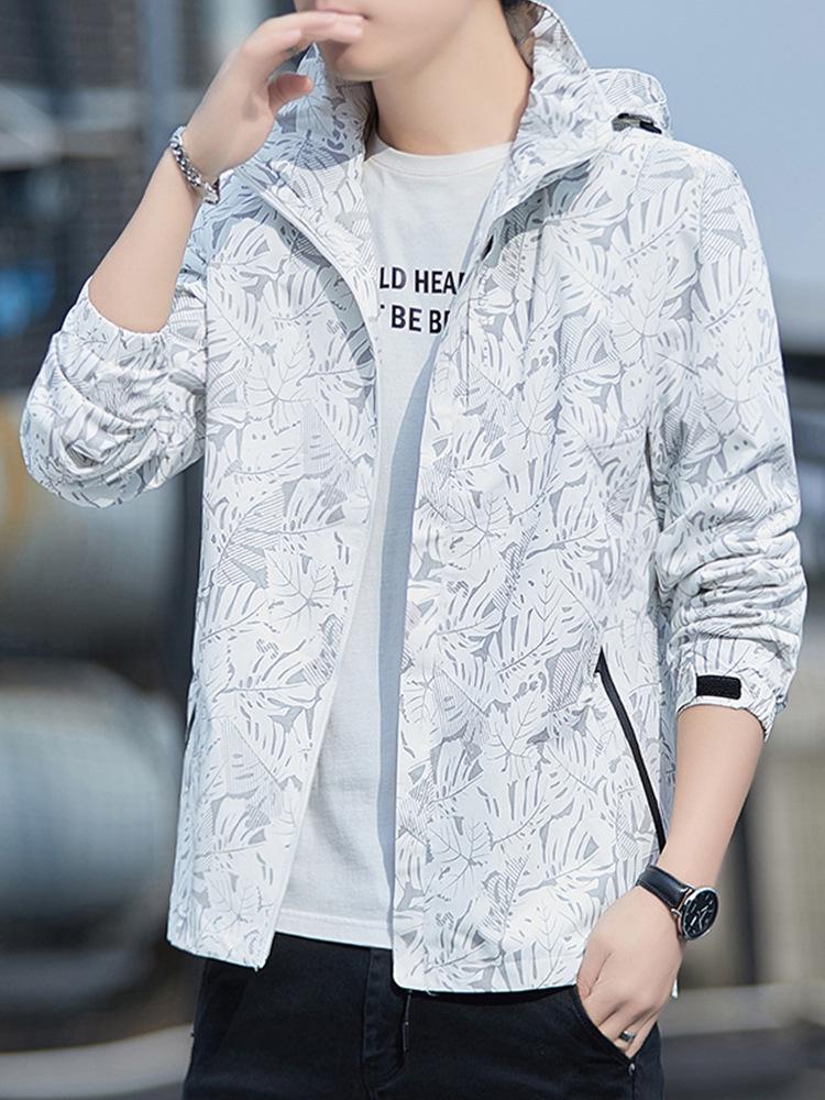 Men's Spring/Autumn 2024 Casual Hooded Outdoor Student Jacket
