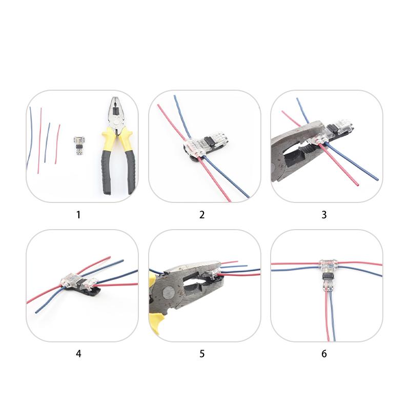 Mini Wire Cable Snap In Universal Compact Wire T Tap Quick Splice Wiring Connector Connections Joiners Auto Plug Accessories