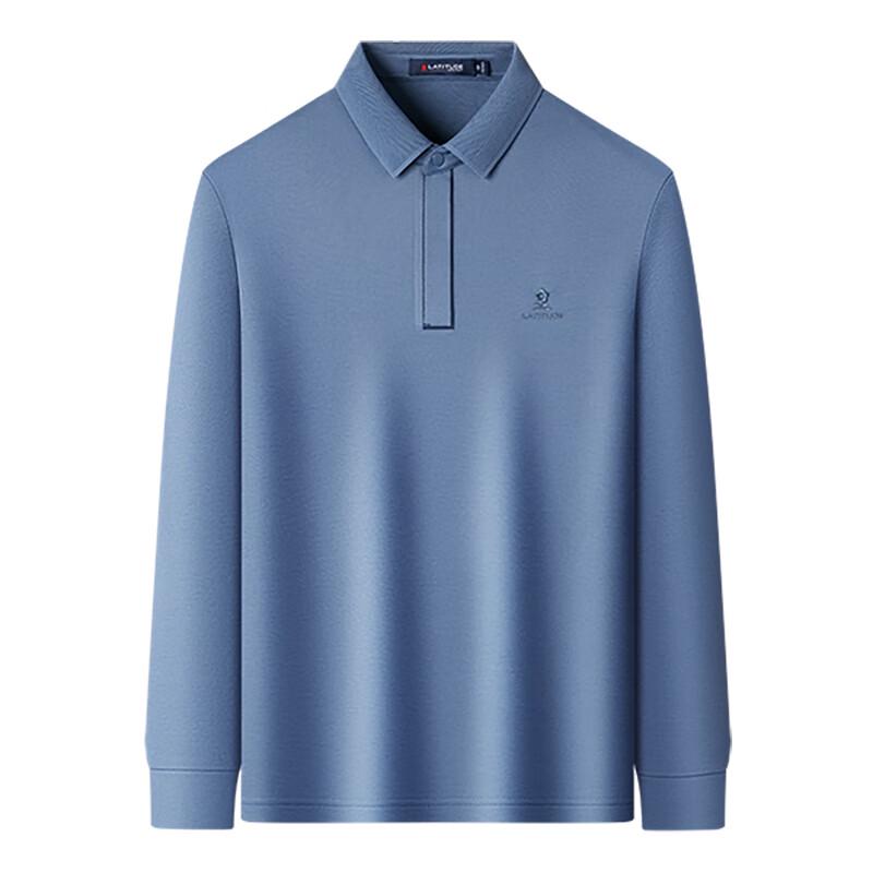 MONTAGUT Men's 10A Antibacterial Silk Blend Long-Sleeve Polo