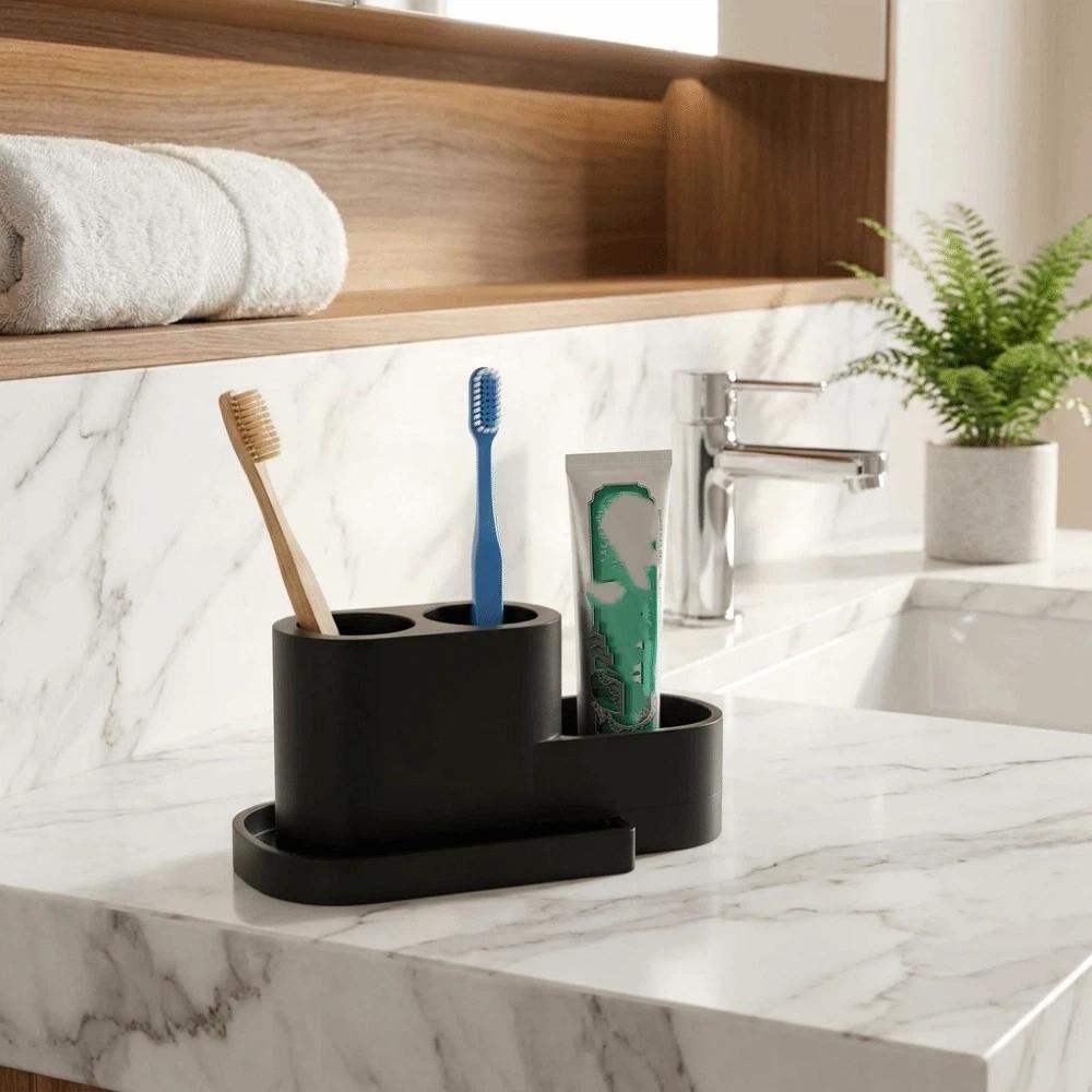 Easy Clean Toothbrush Holder Detachable Storage Rack Toothpaste Toothpaste Rack  Bathroom