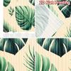 Sheer Flat Printing Curtains Without Rod Green Leaf Collection New Year Festival Fashion Semi Curtain Set Of 2 Made Polyester Washable