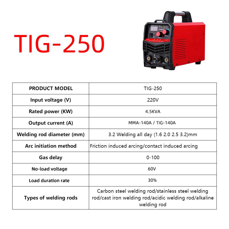 TIG/MMA-250 Naishunjia Multifunctional Digital Argon Arc Welder