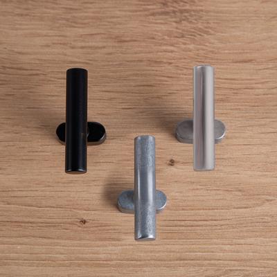 Ferro Fiori Zamak Knob Handle Pulls for Kitchen and Cabinet, Nickel, Steel and Black Matte Cabinet and Drawer Pulls