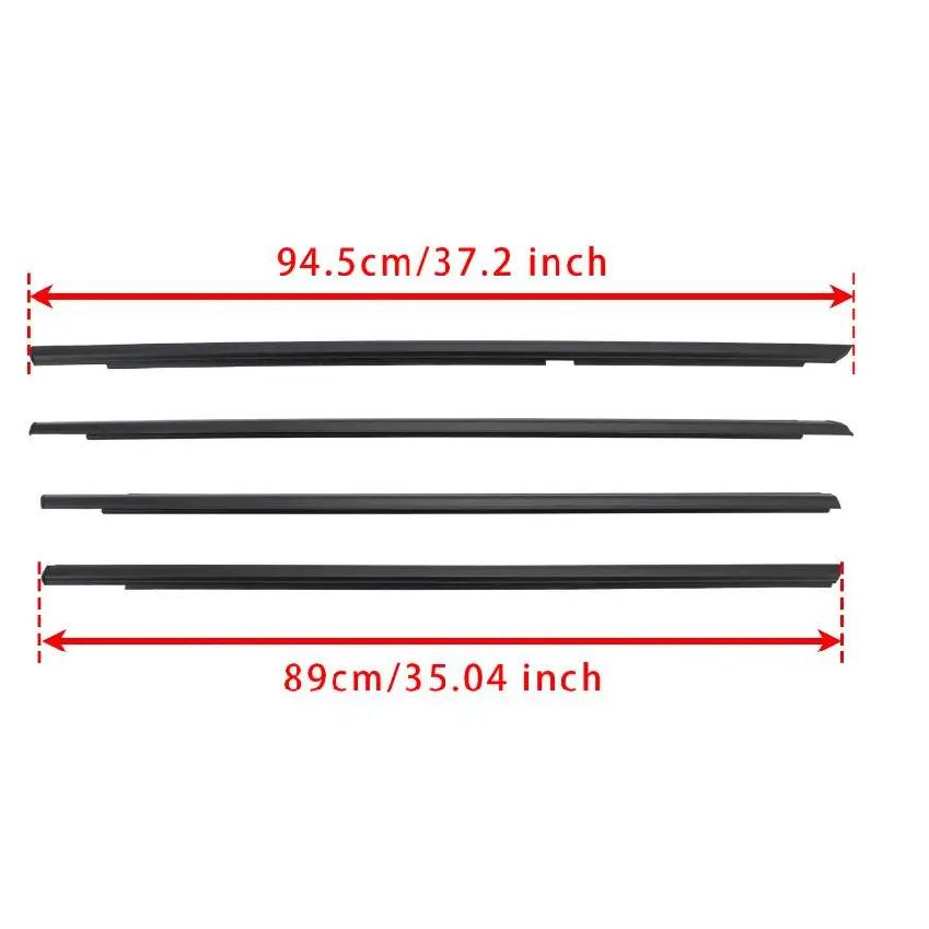 4 Pezzi 5 Porte Modanatura Esterna Linea Cintura Finestrino per Grand Vitara 2011 83831-65J00 Guarnizione in Gomma Vetro Finestrino