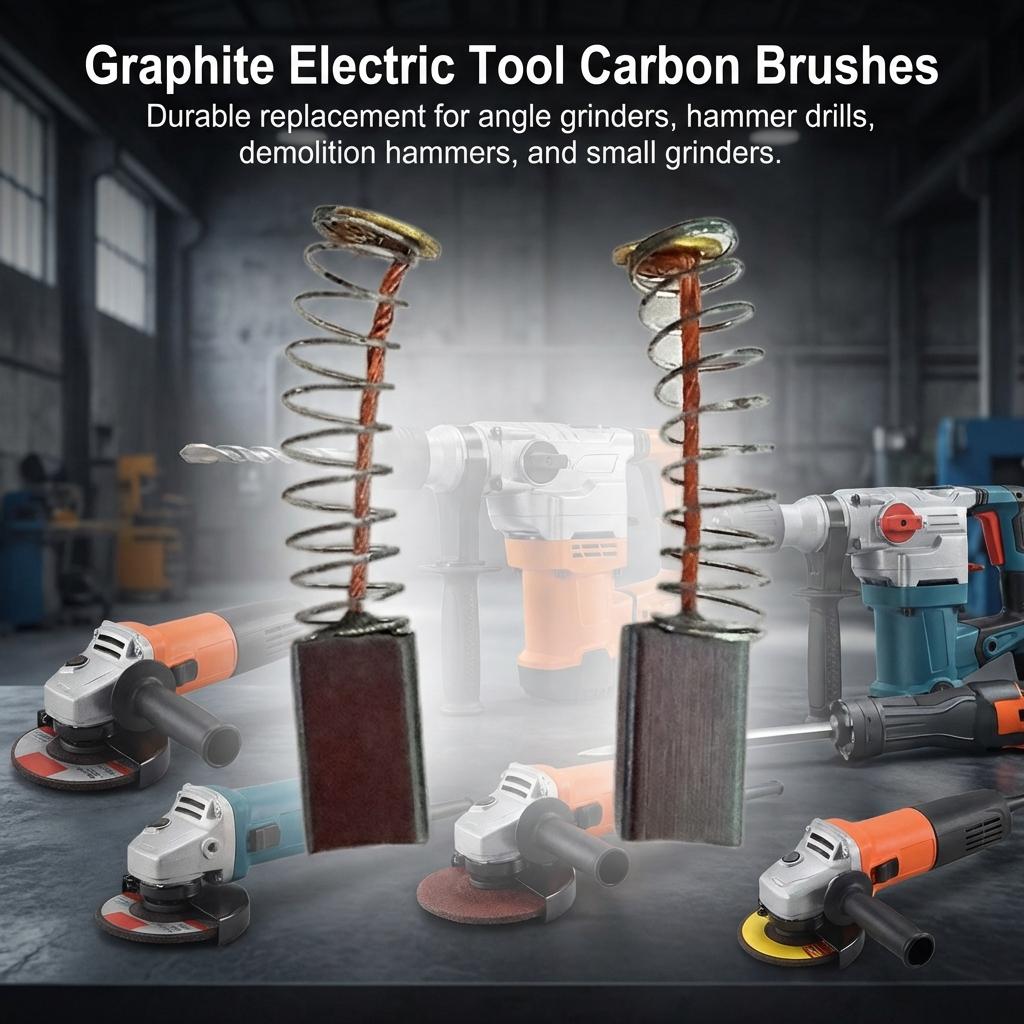 Carbon Brush For Electric Tools Angle Grinder Hammer Drill Universal Wear-Resistant Component