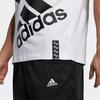 adidas Contrast Large Logo Print Sports Fitness Round Neck Short Sleeve T-Shirt Men Tops White HE7410