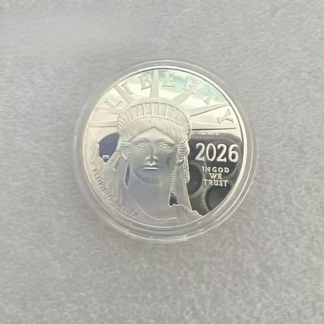

Ігрові монети Статуї Свободи 2026, пам ятні медалі, монети, аркадні ігрові автомати з гойдалками та захопленням 40*3mm 31 grams срібний