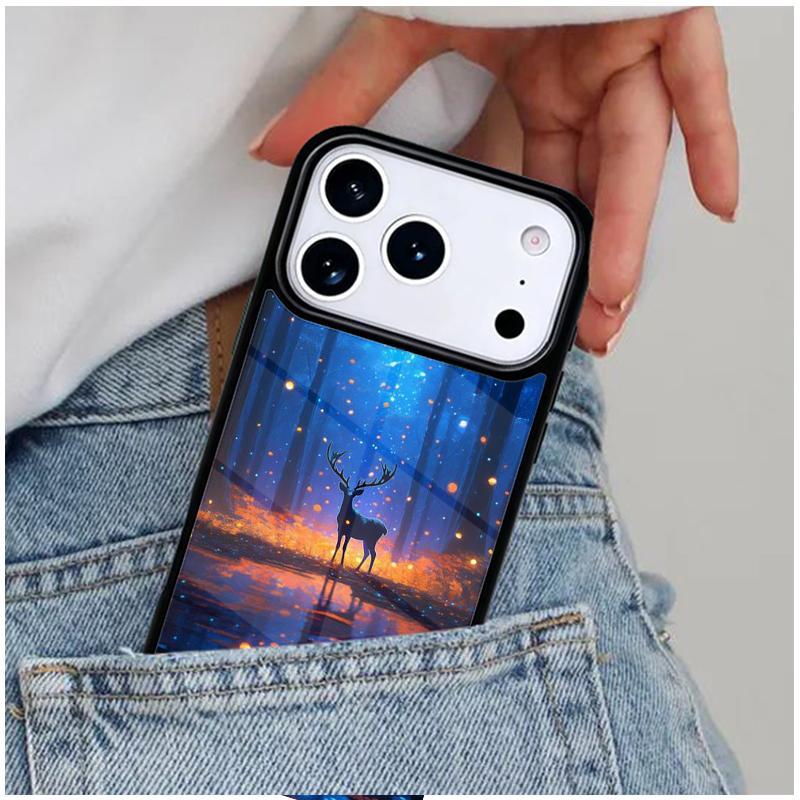 Deer Soft Phone Case for iPhone 16e 15 14 13 12 17 Pro Max Plus Air 17pro Cover Coque