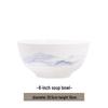 Wu Tuo Painted Landscape Ceramic Soup Bowl