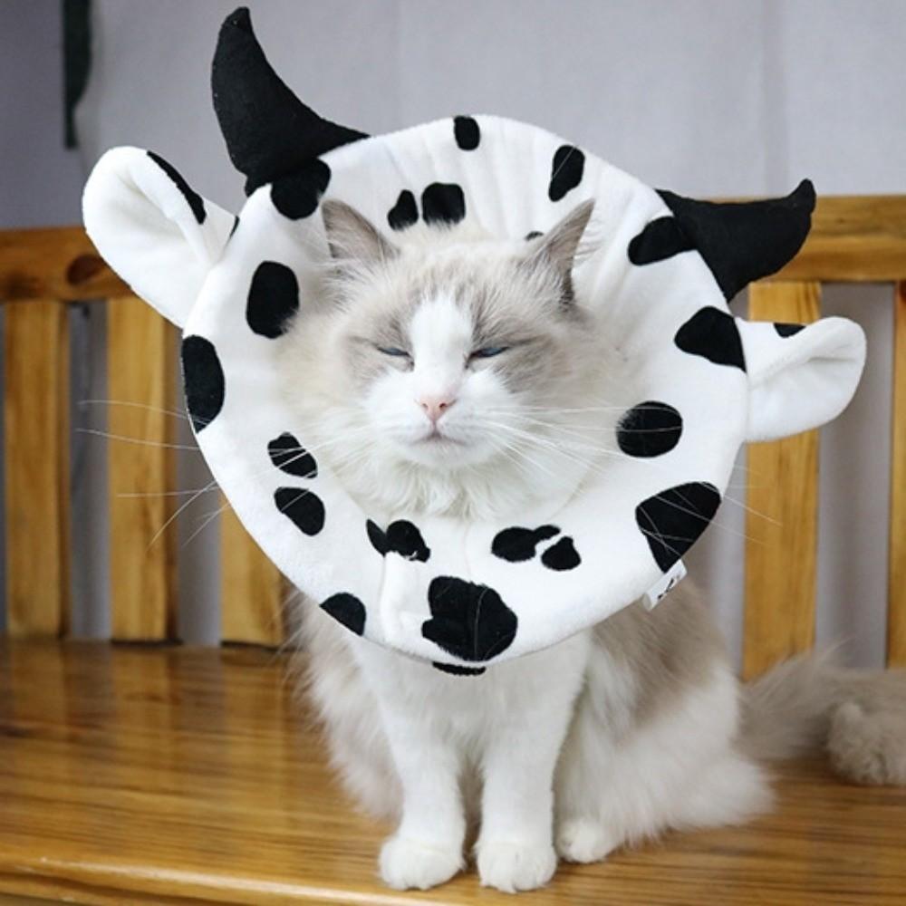 Sponge Kitty Recovery Collar Flannel Dog Protective Neck Cone  Stop Licking