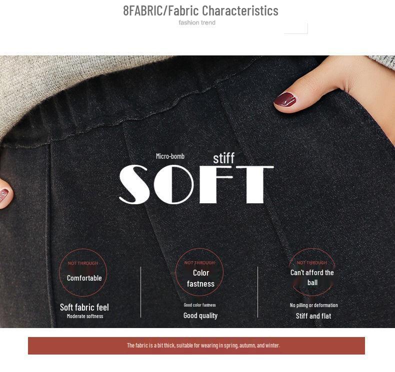 Women's High-Waist Wide-Leg Woolen Shorts - Versatile Winter Layering Pants for Plus Size