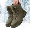 TUINANLE Men Winter Snow Boots Large Size Breathable High-Top Outdoor Hiking Boots