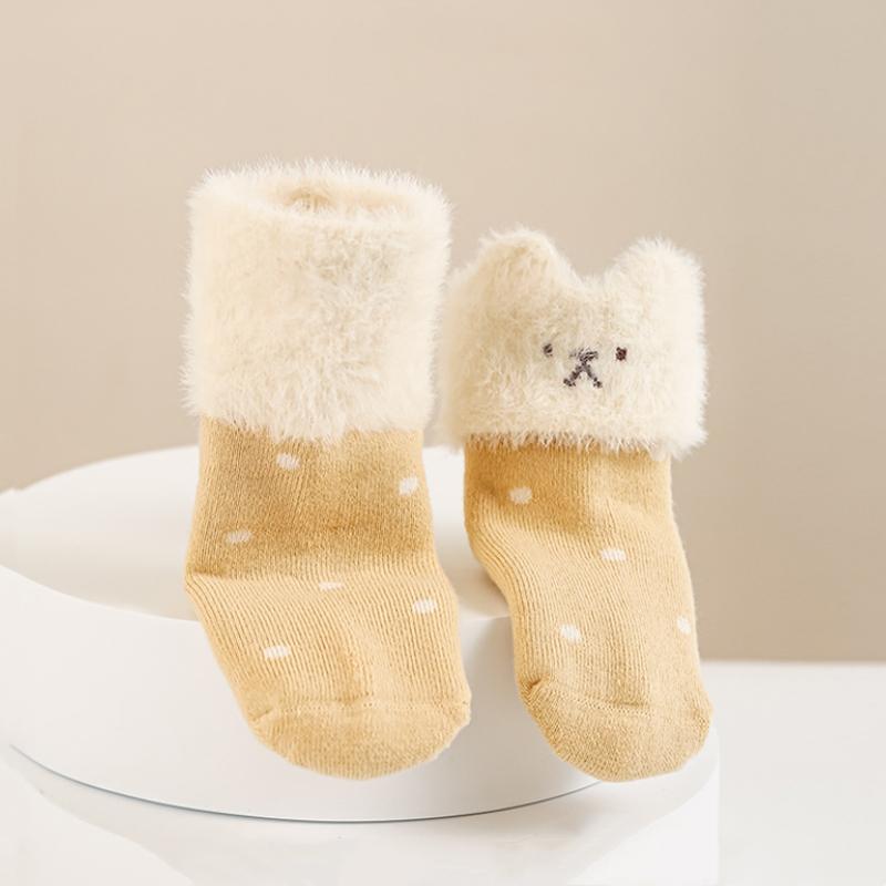Winter Warm Baby Socks Thick Cartoon Newborn Mid Tube Socks Soft Kids Socks For Boys And Girls