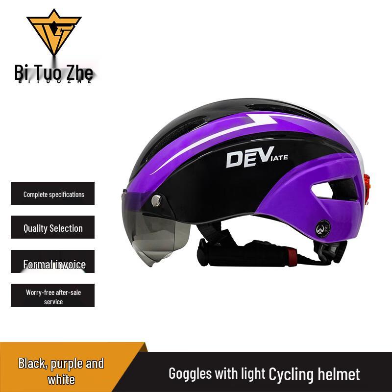 Bitozhe Cycling Helmet with Integrated Light & Visor