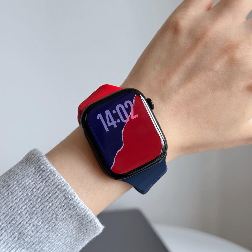 Irregular diagonal cut Sport Band For Apple Watch Ultra3 11 10 9 8 7 6 SE Soft Silicone Lightweight Bracelet Strap For iWatch 46MM 42MM 44MM 45MM 49MM