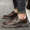 Spring Brand Men's Leather Oxford Shoes Men's Business Thick Sole Genuine Leather Shoes Office Dress Leather Shoes Casual Shoes